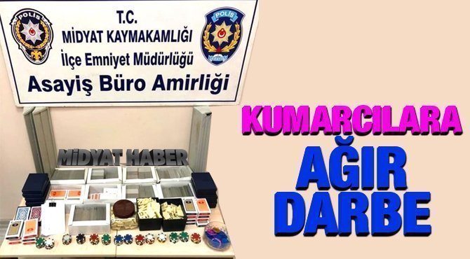 Midyat Polisinden kumarbazlara bir darbe daha.