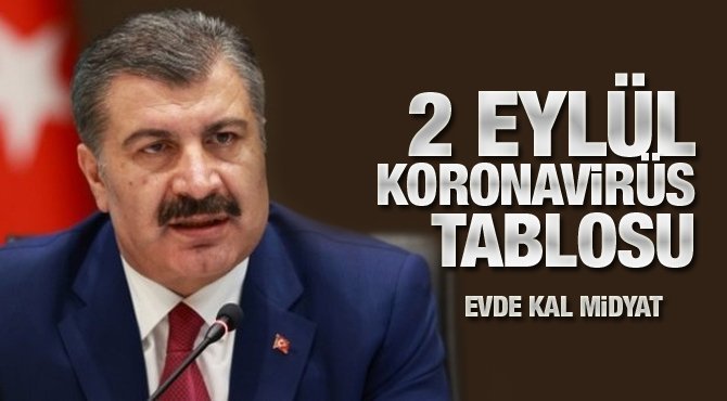 2 Eylül koronavirüs tablosu!