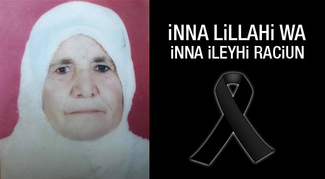 ZERİFA AKYOL HAKKIN RAHMETİNE KAVUŞMUŞTUR