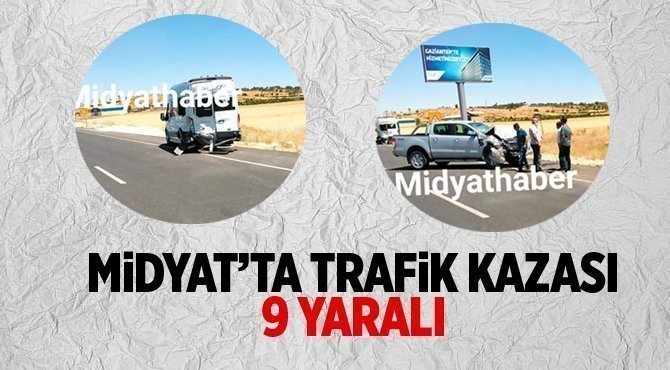 Midyat'ta Trafik Kazası 9 Yaralı