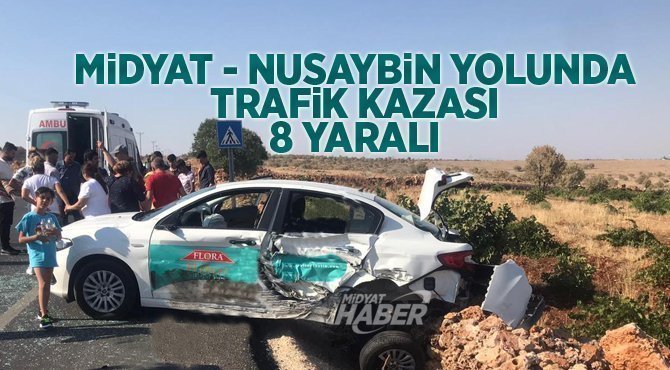 Midyat - Nusaybin Yolunda Trafik Kazası 8 Yaralı