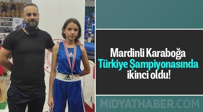 Mardinli Karaboğa Türkiye Şampiyonasında ikinci oldu!