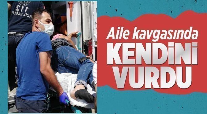 Aile kavgasında 1 kişi kendini vurdu