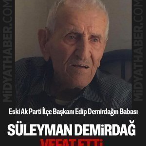 Süleyman Demirdağ vefat etti