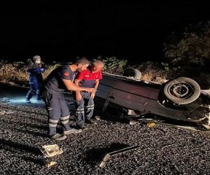 Kaza yapan alkollü sürücü ölümden döndü