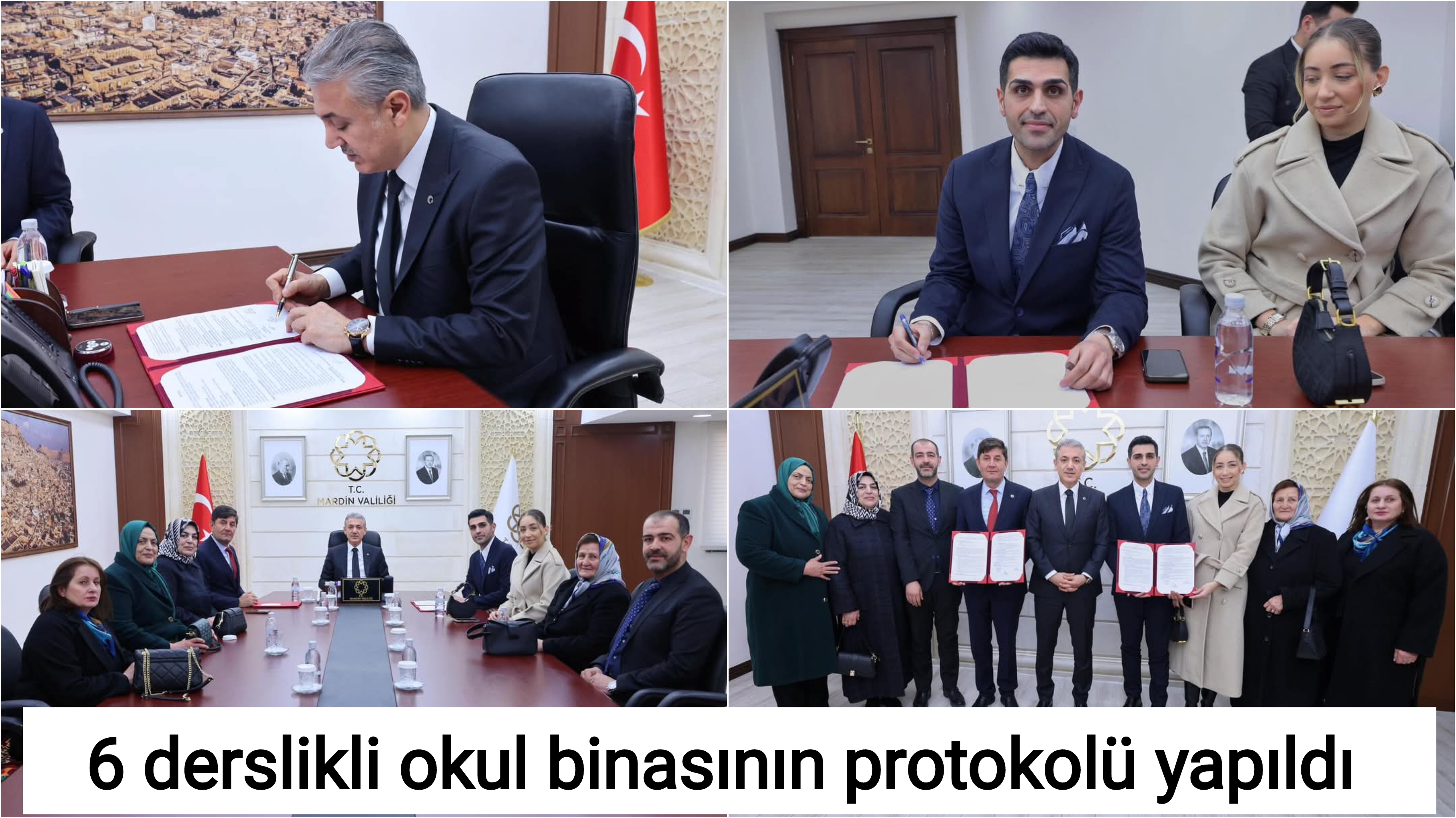 Savur’a yapılacak 6 derslikli okul binasının protokolü yapıldı