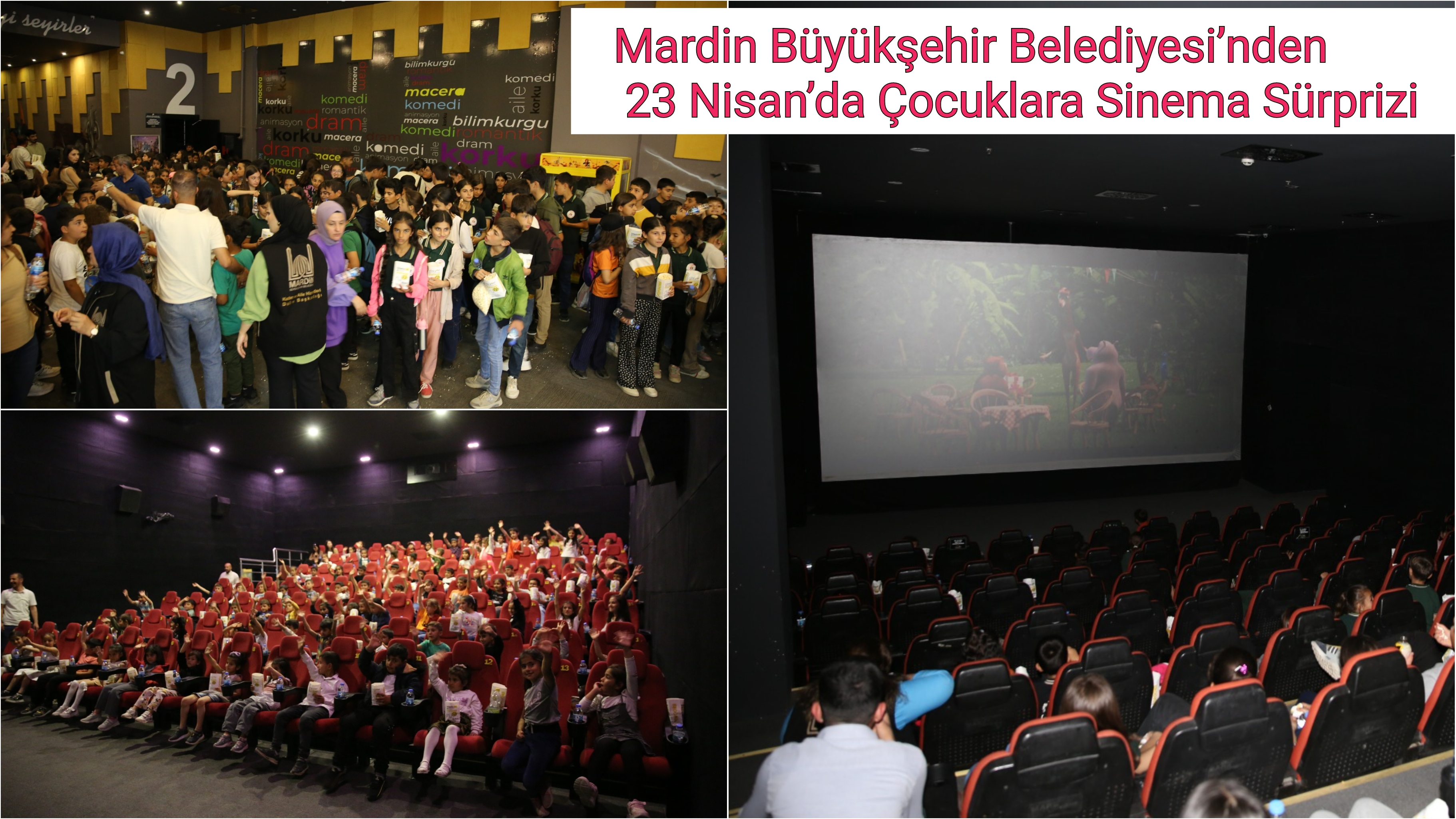 Mardin Büyükşehir Belediyesi’nden 23 Nisan’da Çocuklara Sinema Sürprizi