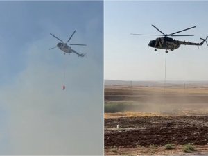 Orman Yangınına Ekipler Havadan ve Karadan Müdahalede Bulundu