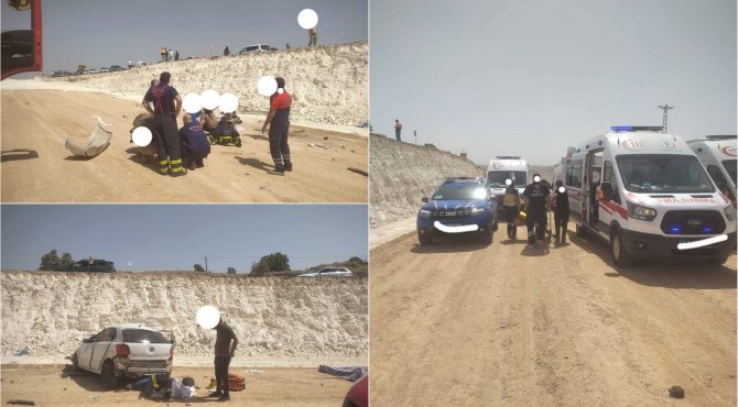 Tek taraflı kaza 1 ölü 5 yaralı.