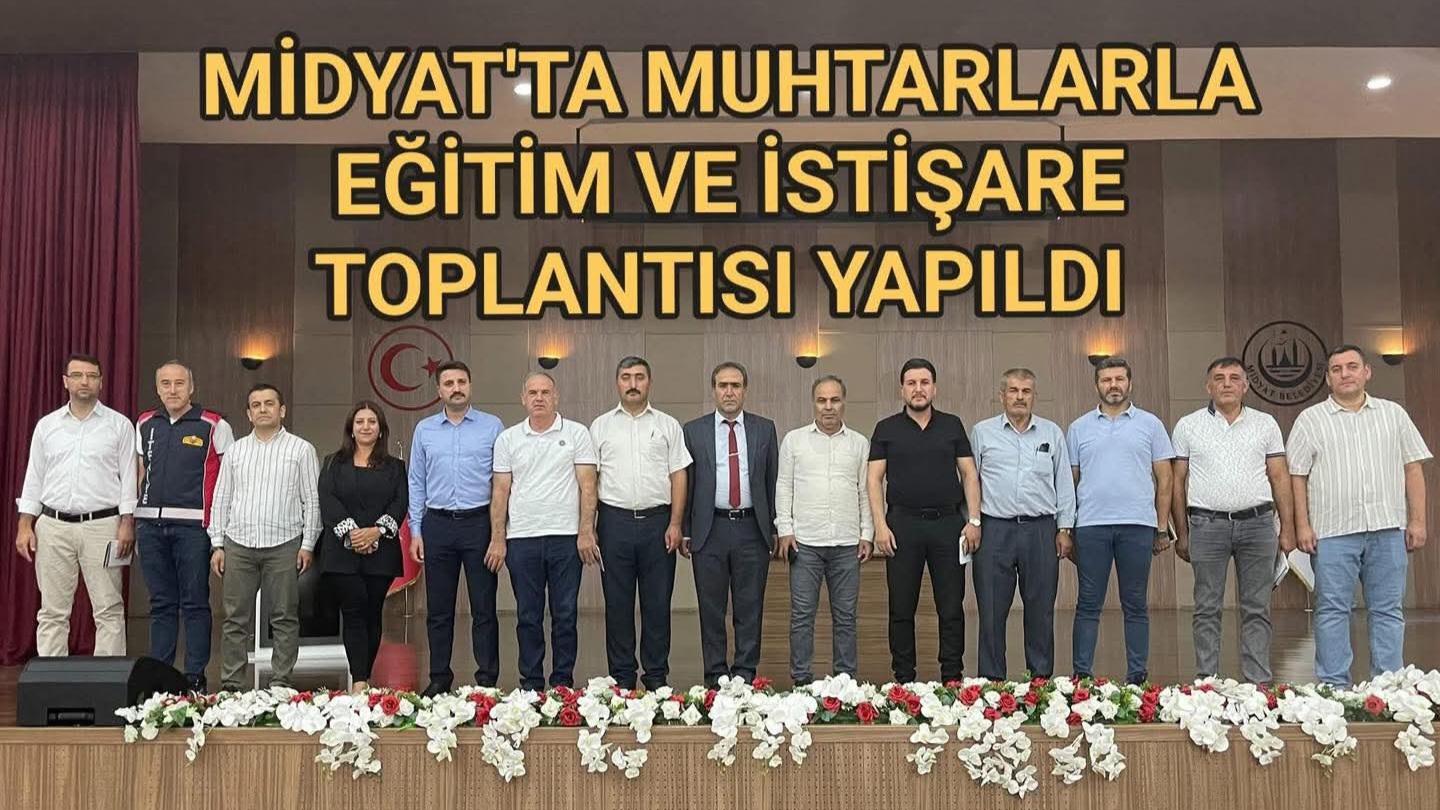 MİDYAT’TA MUHTARLARLA EĞİTİM VE İSTİŞARE TOPLANTISI GERÇEKLEŞTİ