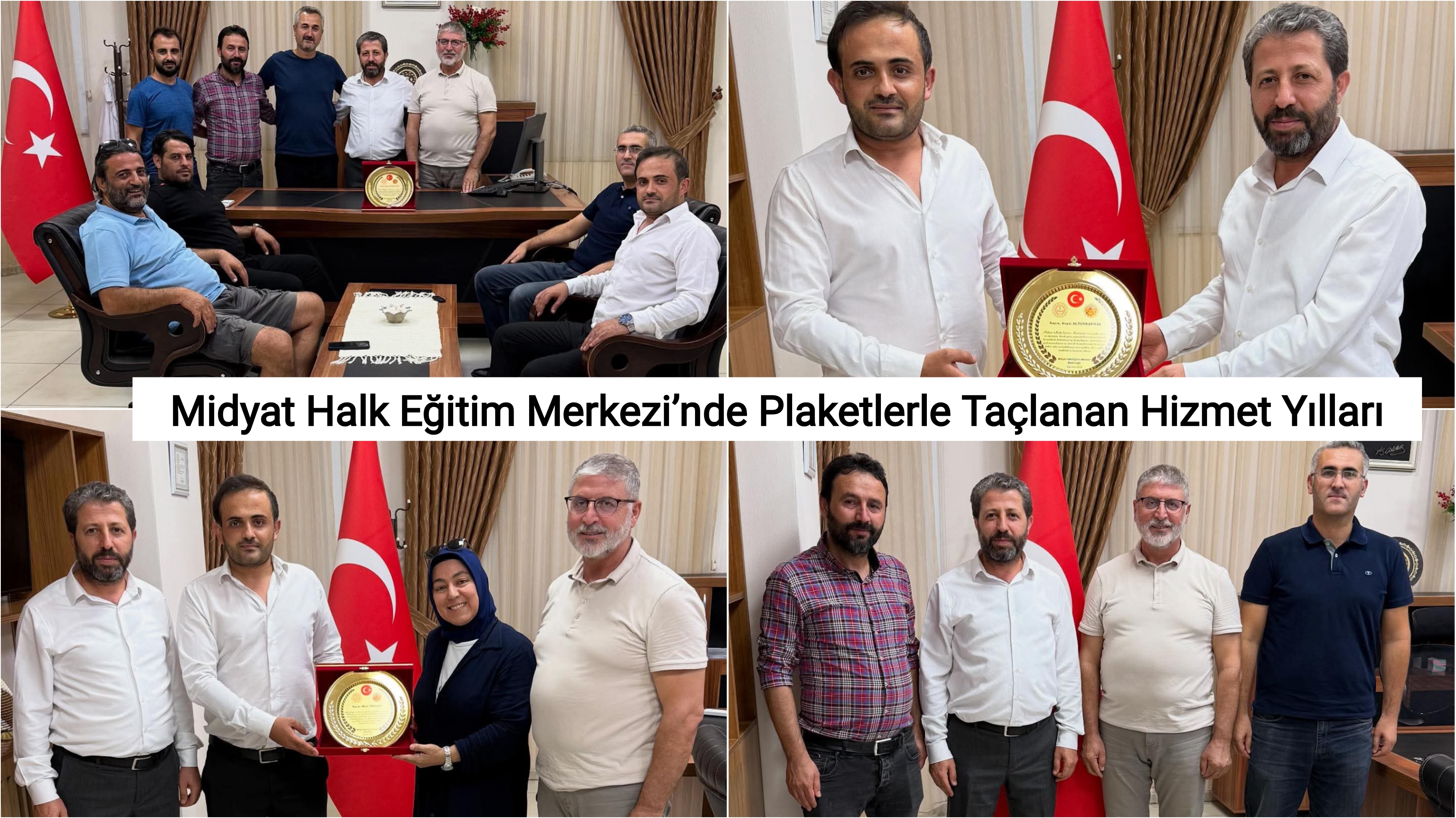 Midyat Halk Eğitim Merkezi’nde Plaketlerle Taçlanan Hizmet Yılları