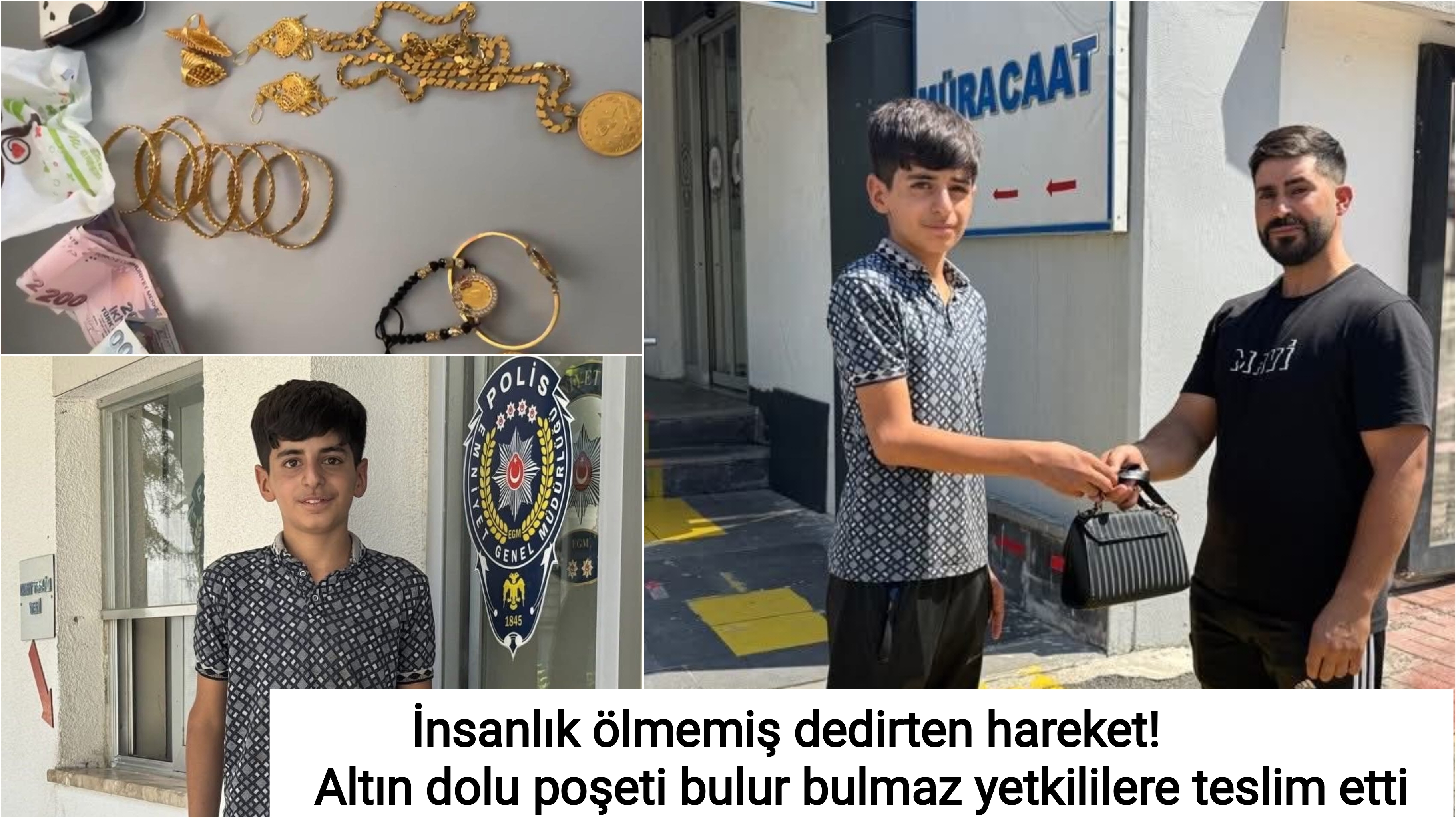 İnsanlık ölmemiş dedirten hareket! Altın dolu poşeti bulur bulmaz yetkililere teslim etti