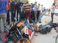 Otomobil ile motosiklet çarpıştı: 2 yaralı