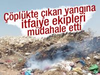 Çöplükte çıkan yangını itfaiye söndürdü