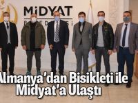 Bisikletiyle Almanya'dan Midyat'a Geldi