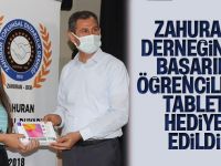 Zahuran Derneğinde, Başarılı öğrencilere tablet bilgisayar