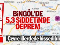 Bingöl'de 5.2 büyüklüğünde deprem