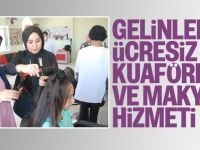 ADEM'de gelinlere ücretsiz makyaj ve kuaförlük hizmeti