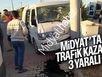 Midyat'ta Trafik Kazası 3 Yaralı
