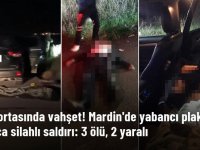 Mardin'de yabancı plakalı otomobile silahlı saldırı: 3 ölü, 2 ağır yaralı