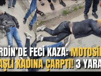 Motosiklet Yaşlı Kadına Çarptı, 3 Yaralı