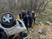 Kontrolden çıkan otomobil takla attı: 3 yaralı