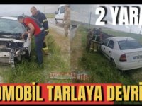 Mardin'de otomobil tarlaya devrildi: 2 yaralı